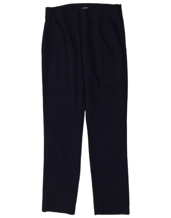 Calça feminina reta casual CHAPS US 10 grande W32 L31 azul marinho