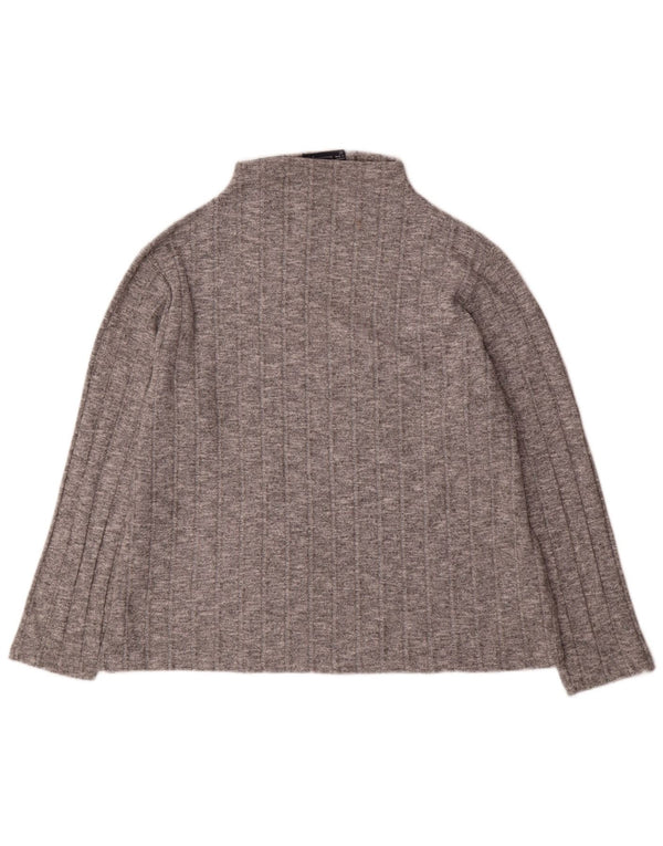 Top feminino Marks & Spencer manga comprida UK 20 2XL cinza viscose