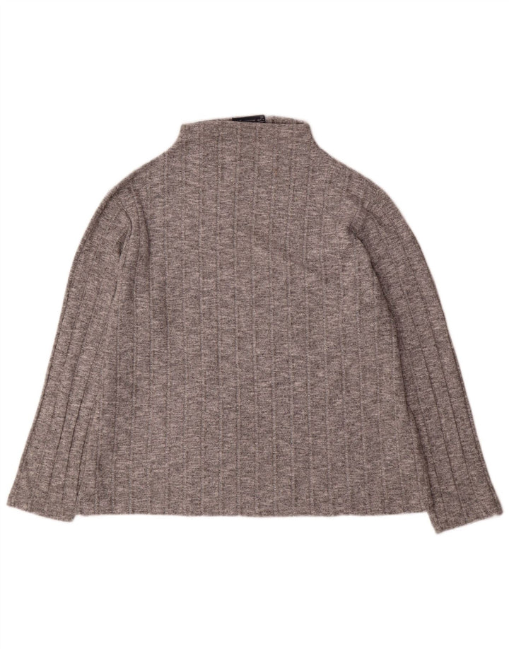 Top feminino Marks & Spencer manga comprida UK 20 2XL cinza viscose