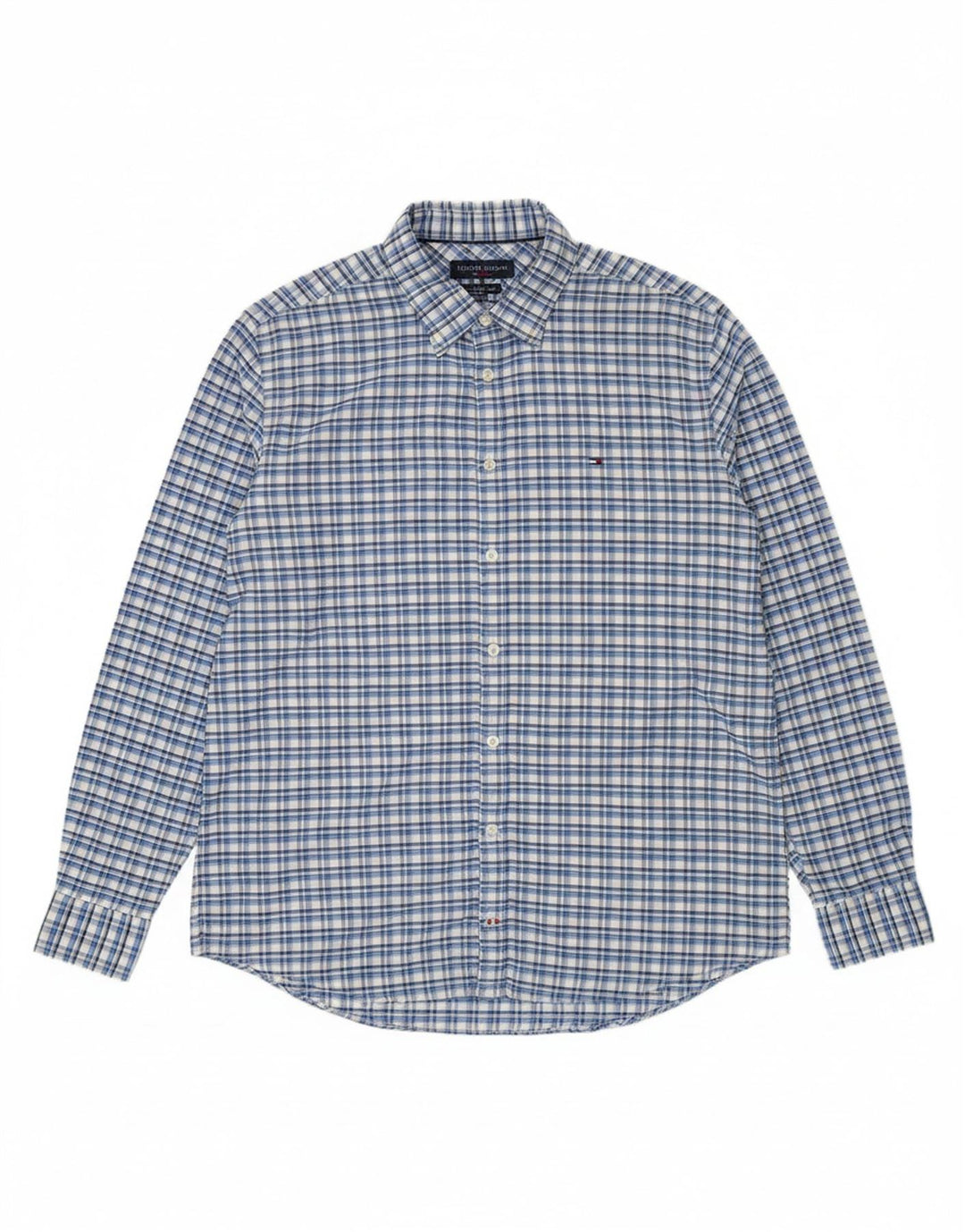 Camisa masculina TOMMY HILFIGER XL algodão xadrez azul