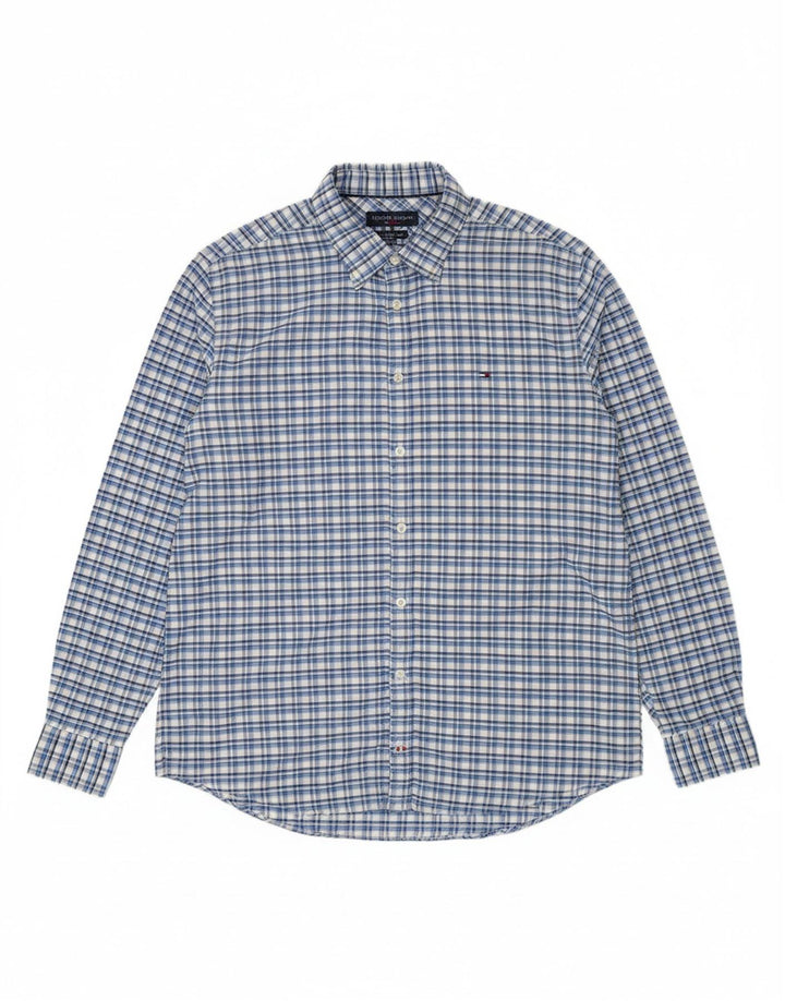 Camisa masculina TOMMY HILFIGER XL algodão xadrez azul