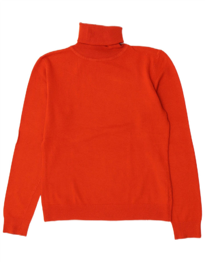 Suéter feminino Zara com gola redonda, Reino Unido 14, grande rayon laranja