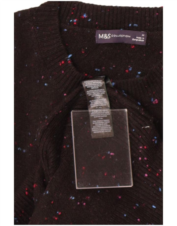 Regata masculina Marks & Spencer com colete médio preto manchado de acrílico