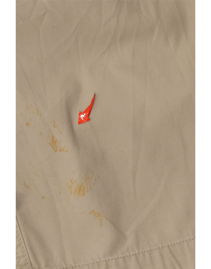 Calça cargo feminina Sisley reta IT 46 grande W32 L30 algodão bege