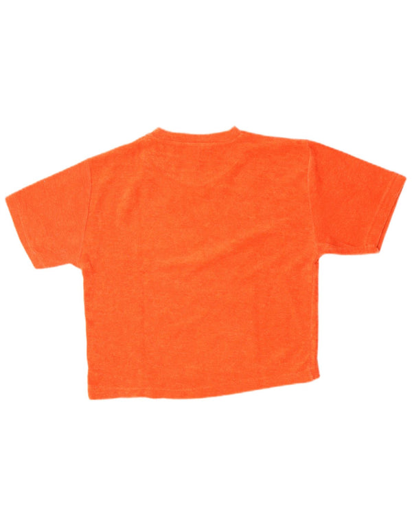 Camiseta feminina de veludo Champion UK 16 grande poliéster laranja