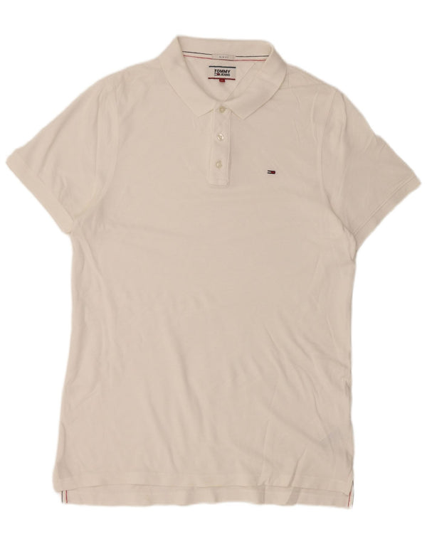 Camisa polo masculina TOMMY HILFIGER Slim Fit XL algodão branco