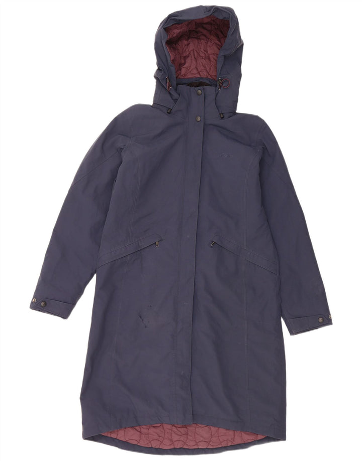 Jaqueta Parka feminina com capuz grande Rohan Reino Unido 10 pequena azul marinho