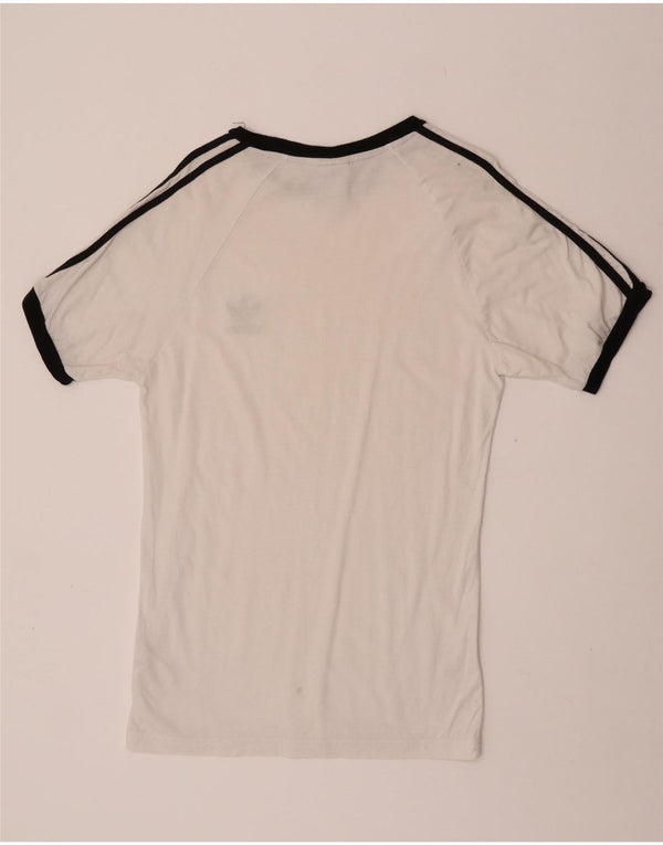 Adidas Mens Camiseta Top Grande Algodão Branco