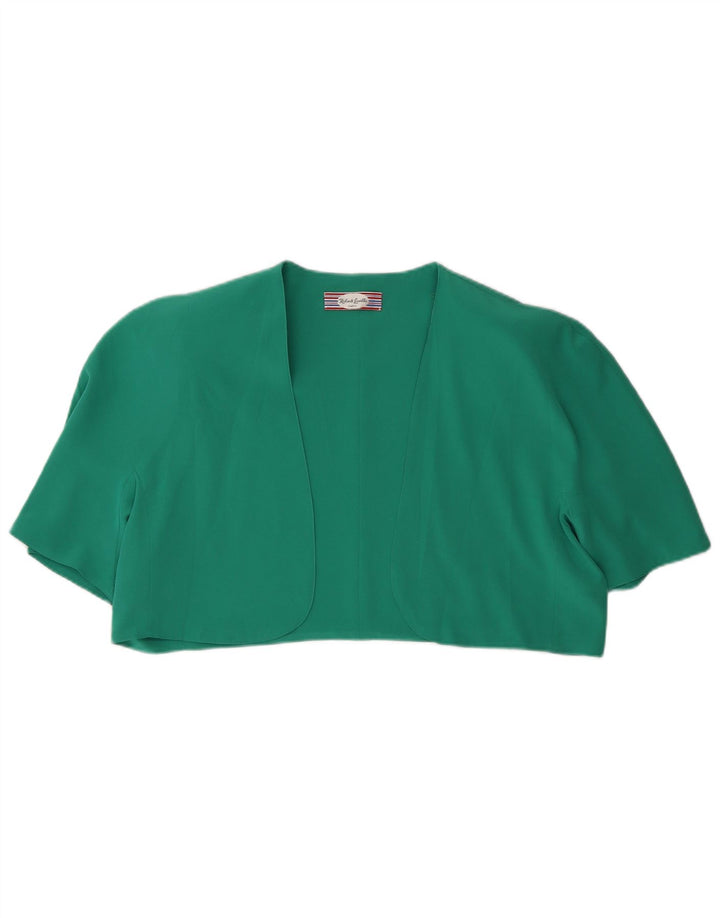 Bolero feminino vintage UK 16 grande verde