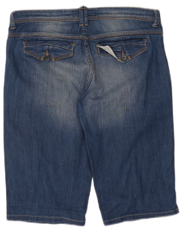 Shorts jeans feminino Fat Face UK 12 médio W32 algodão azul