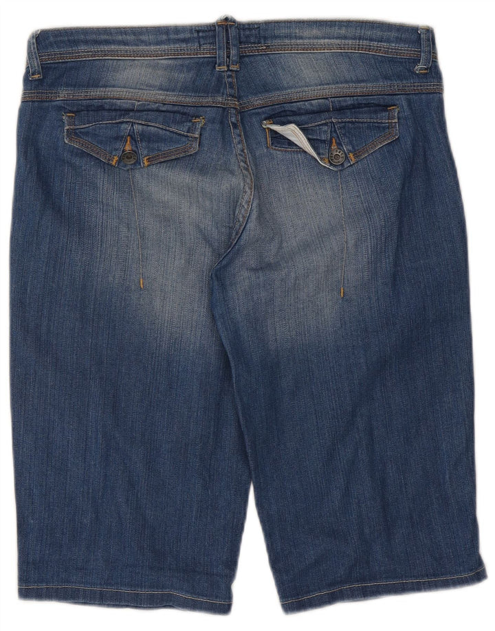 Shorts jeans feminino Fat Face UK 12 médio W32 algodão azul