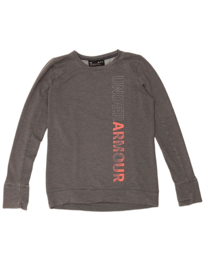 Under Armour feminino gráfico solto ajuste moletom jumper Reino Unido 14 cinza médio