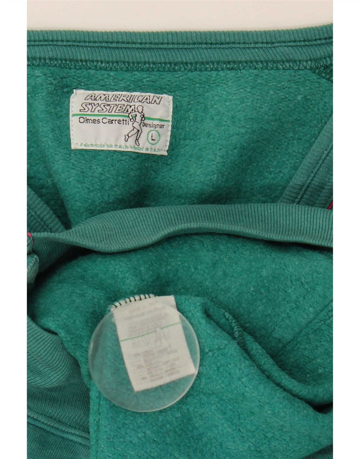 Algodão verde do revestimento superior do fato de treino dos homens do sistema americano grande