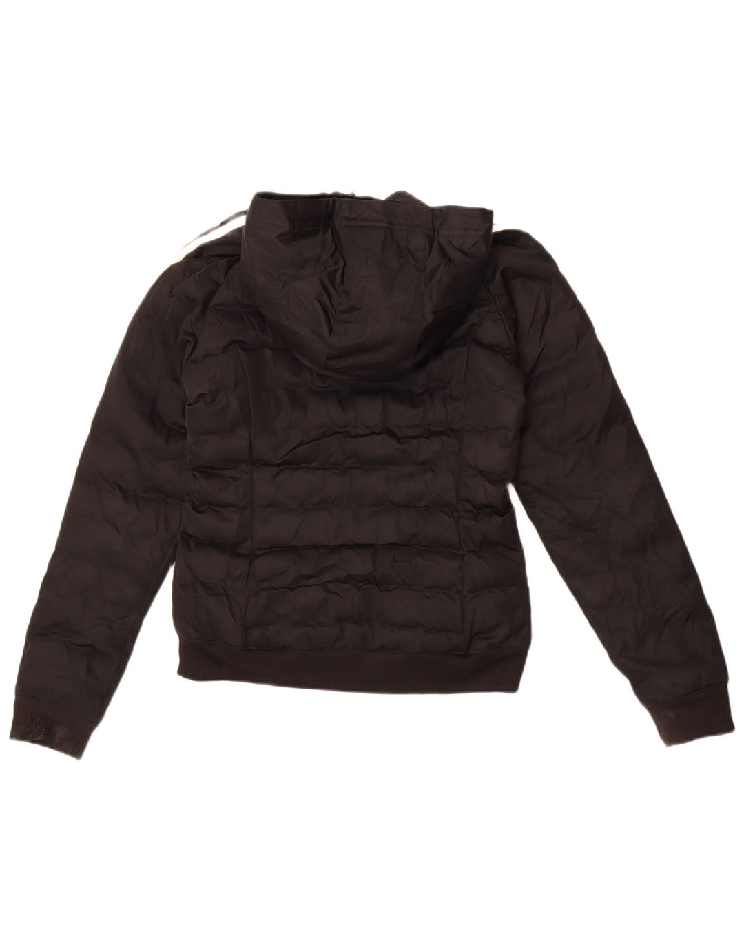 Casaco acolchoado com capuz feminino Adidas UK 6 XS preto poliéster