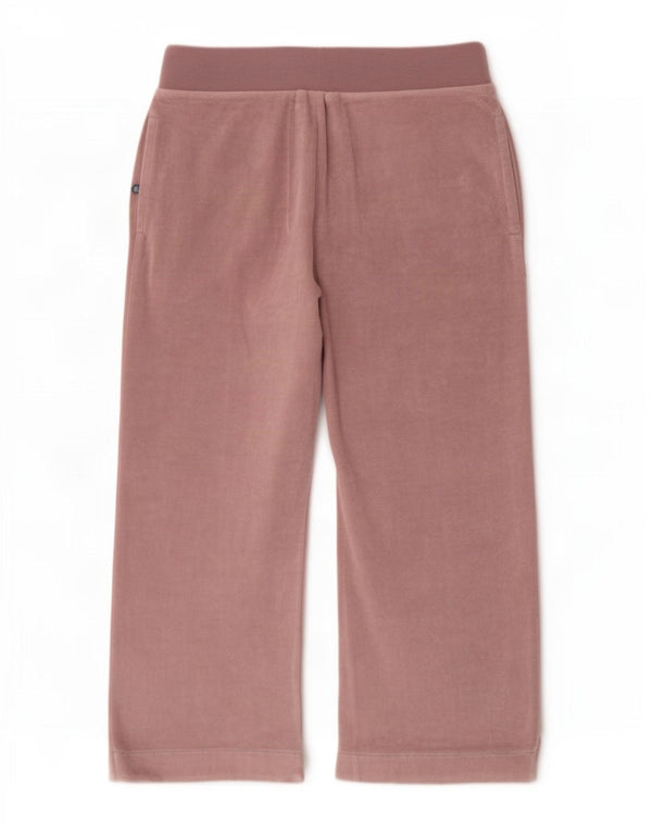 Calça feminina Marks & Spencer com pernas largas em veludo Reino Unido 16 grande rosa
