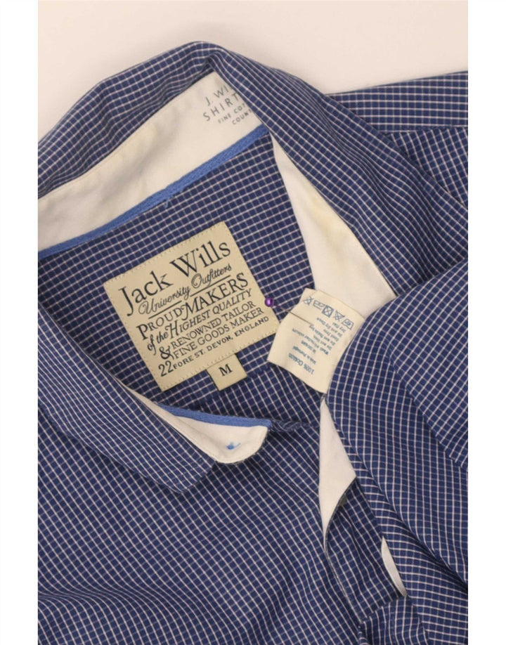 Camisa masculina Jack Wills de algodão guingão azul médio