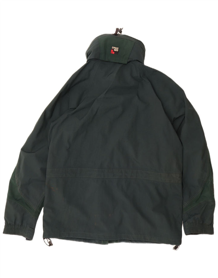 Jaqueta de chuva masculina SPRAYWAY com capuz UK 38 poliamida verde médio
