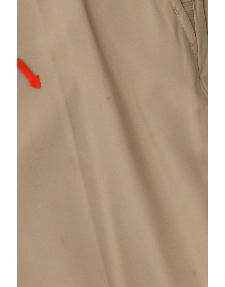 Calça chino reta feminina Izod W32 L30 poliéster bege