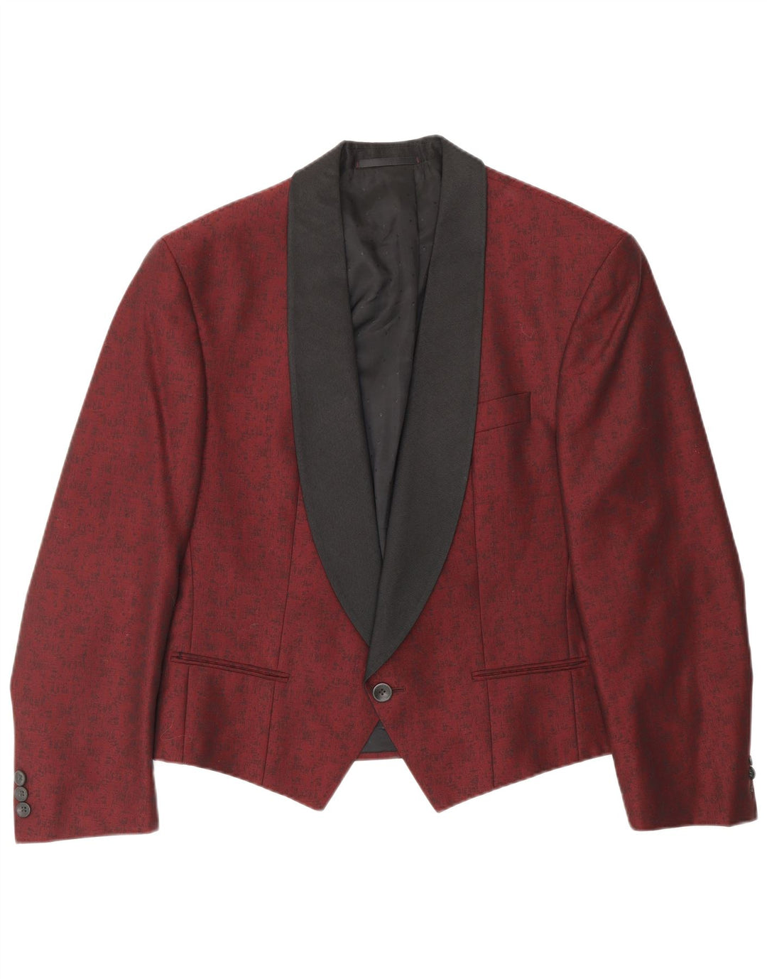 Jaqueta Blazer Masculina TREVIRA com 1 Botão Reino Unido 38 Médio Vermelho Floral Clássico