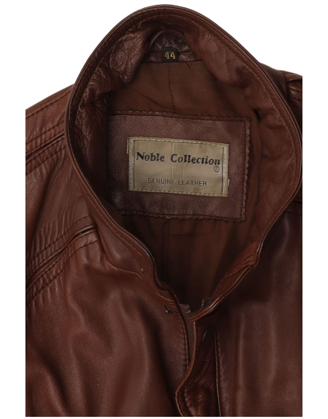 Jaqueta de couro masculina NOBLE Loose Fit EU 44 XS couro marrom