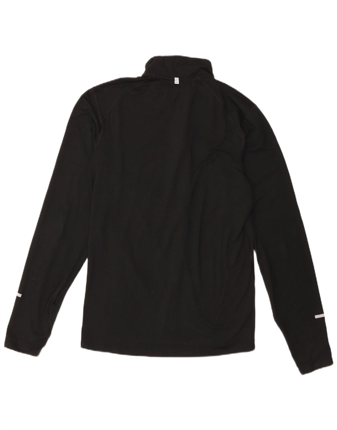 Pulôver masculino Nike Dri Fit com gola e zíper, top pequeno de poliéster preto