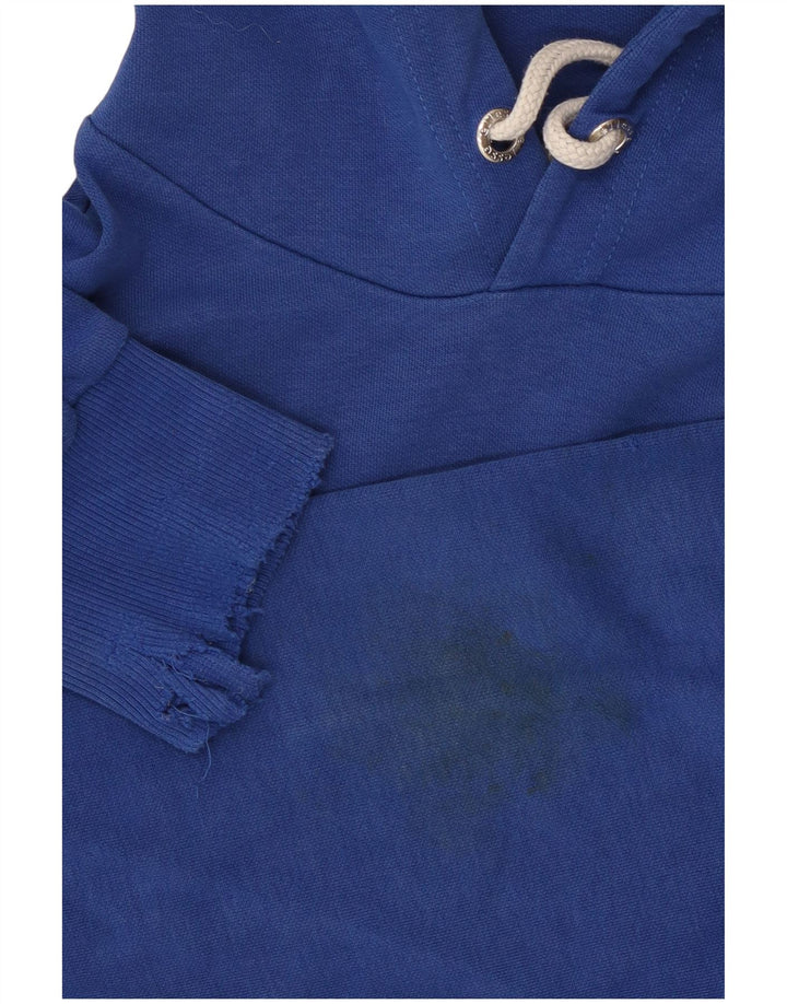 Suéter Ellesse masculino com capuz gráfico azul médio algodão