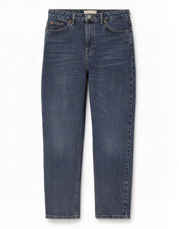 Calça jeans feminina Topshop Mom Tapered W30 L27 algodão azul