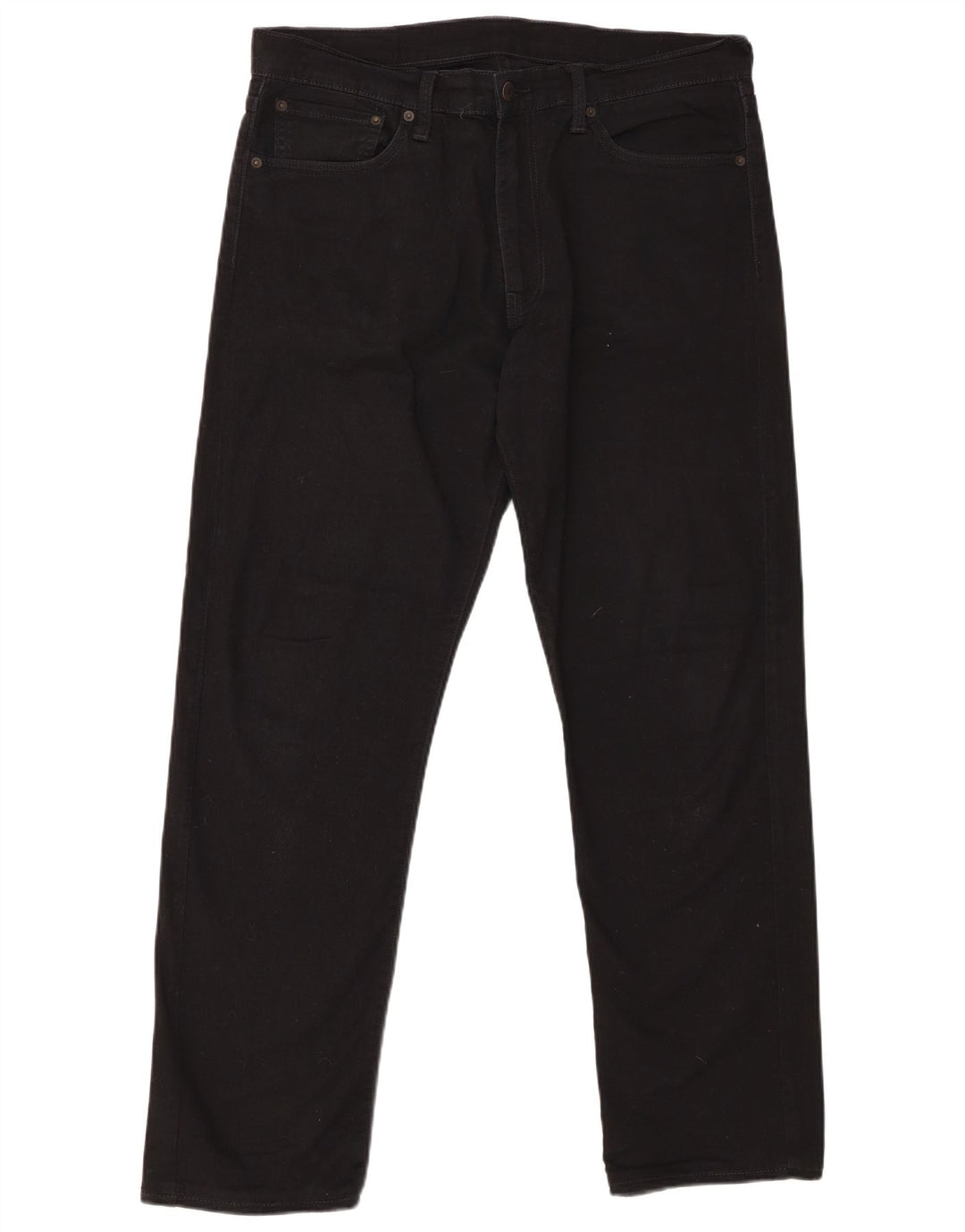 LEVI'S Masculino 504 Straight Jeans W36 L32 Algodão Preto