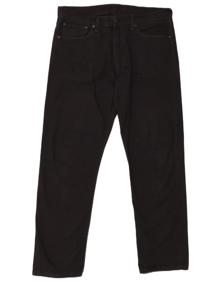 LEVI'S Masculino 504 Straight Jeans W36 L32 Algodão Preto