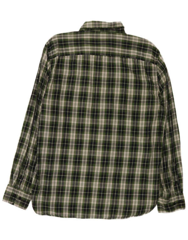 Camisa masculina Nautica Slim Fit XL algodão xadrez verde