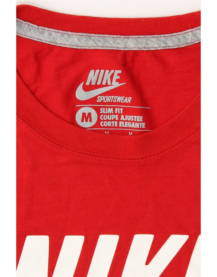 Camiseta Nike Masculina Slim Fit Graphic Top Médio Vermelho