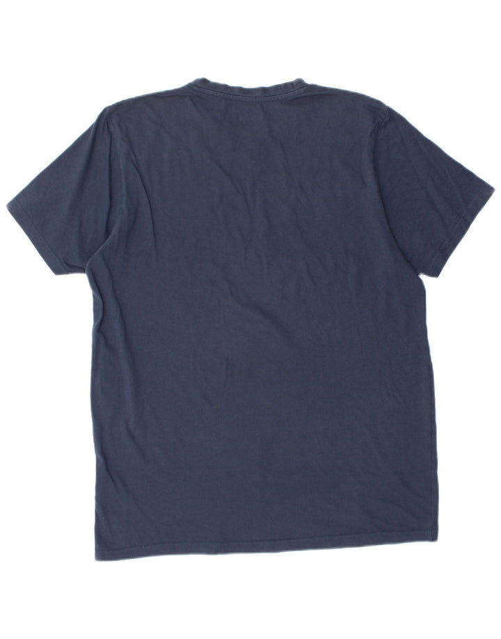 Ellesse Camiseta masculina gráfica top grande algodão azul marinho