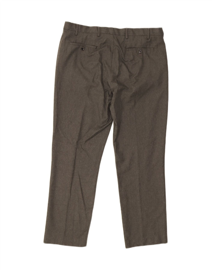 Calça masculina Marks & Spencer reta regular fit W38 L30 cinza
