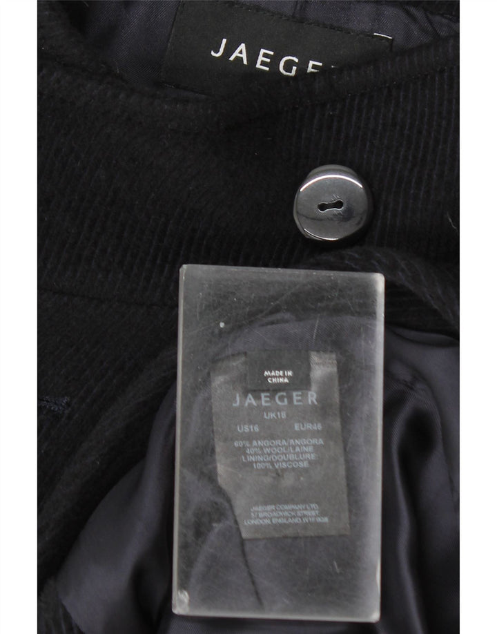 Casaco feminino Jaeger Pea UK 18 XL azul marinho angorá