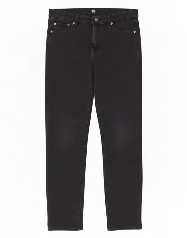 Jeans retos femininos Gap W31 L30 algodão preto