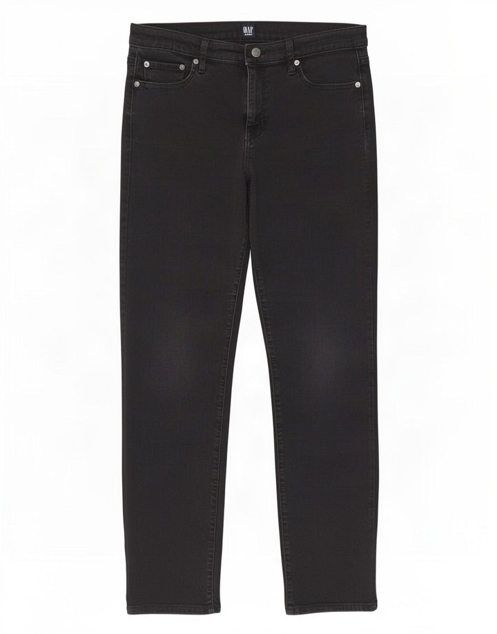 Jeans retos femininos Gap W31 L30 algodão preto