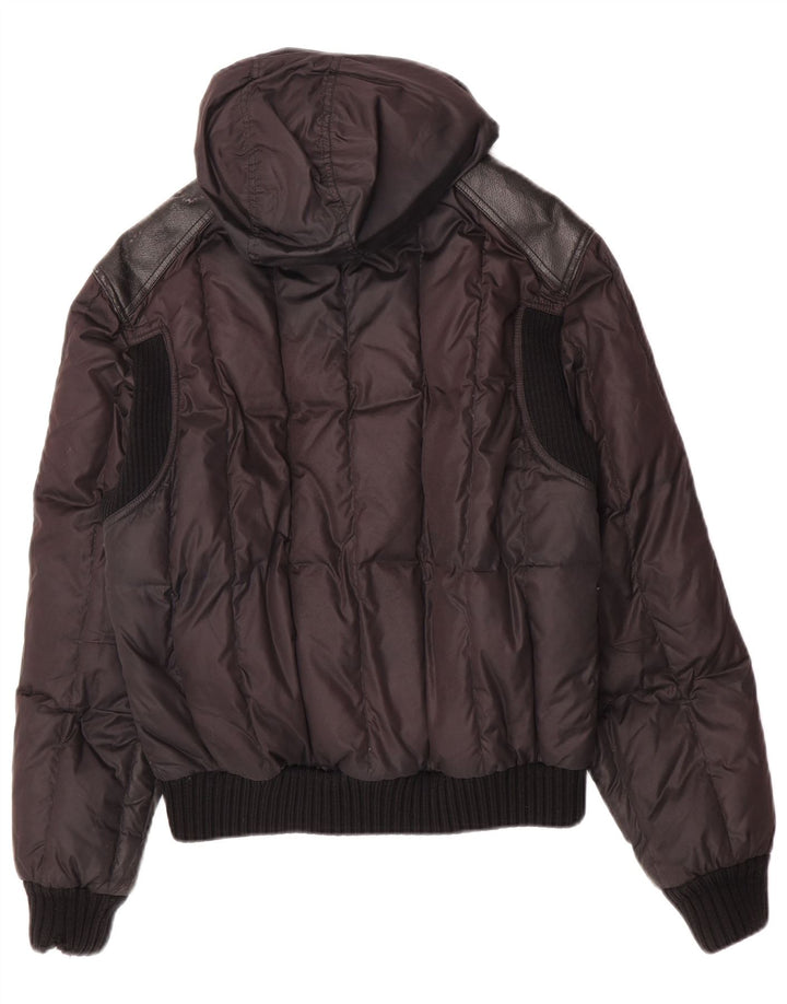 Jaqueta acolchoada masculina Refrigiwear Cruz com capuz UK 38 poliéster preto médio