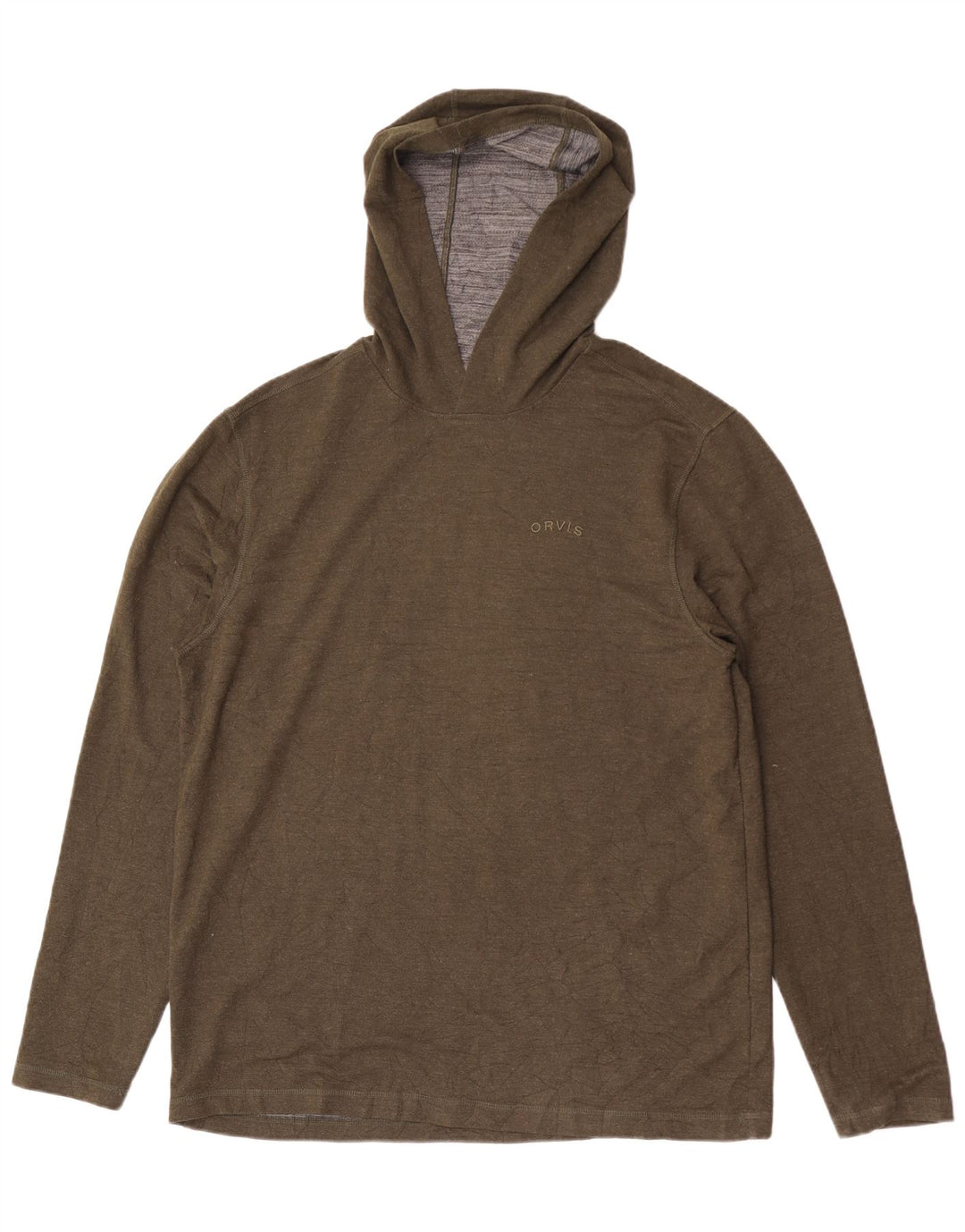 Suéter com capuz masculino Orvis grande rayon cáqui