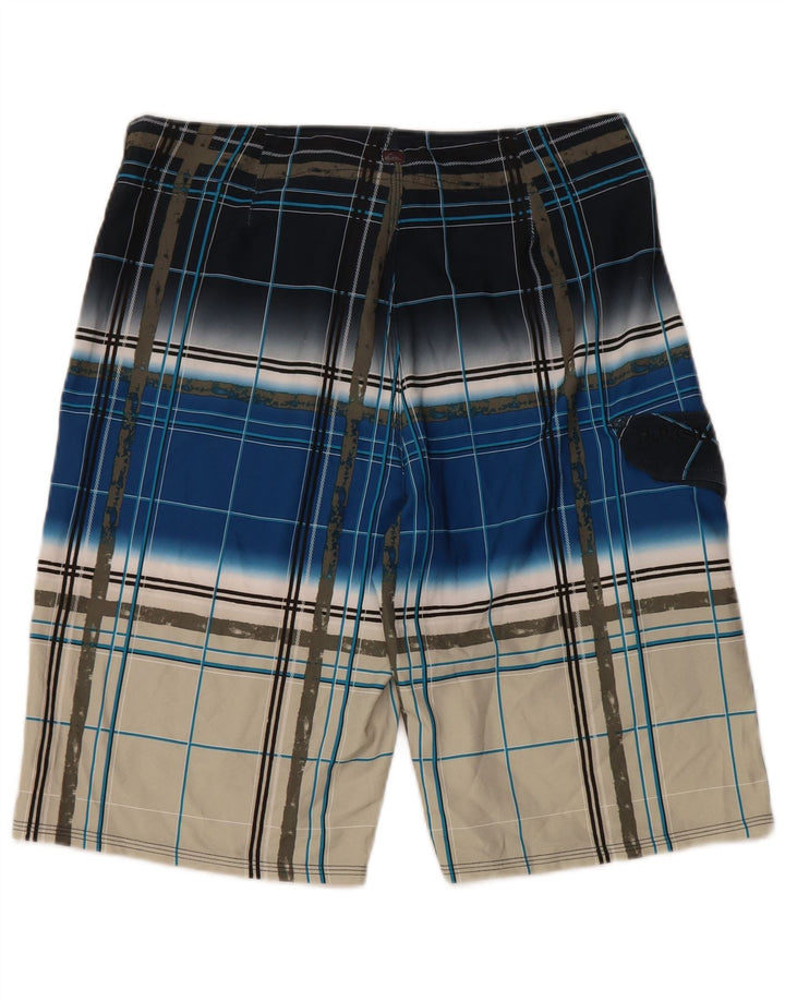Shorts de natação masculinos Quiksilver poliéster xadrez médio multicolorido
