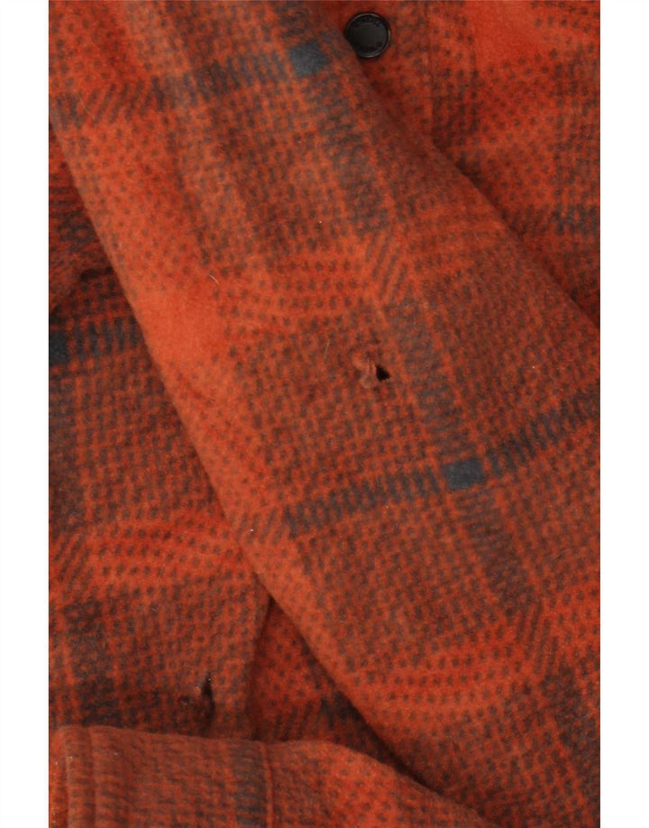 Camisa masculina de lã O'Neill grande poliéster xadrez laranja