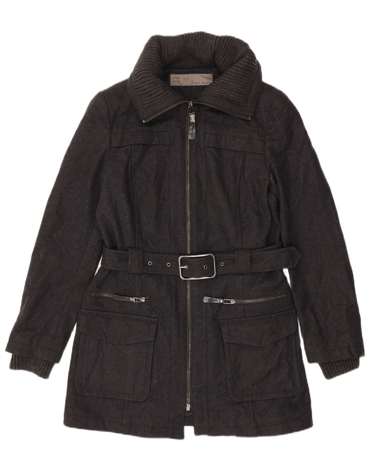 Sobretudo feminino Zara UK 16 grande cinza