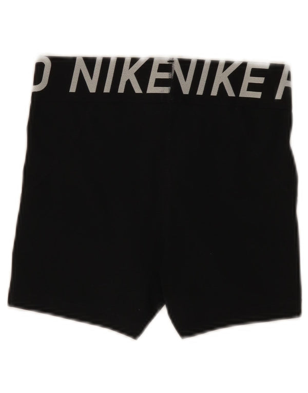 Shorts esportivos gráficos femininos Nike UK 8 pequenos poliéster preto