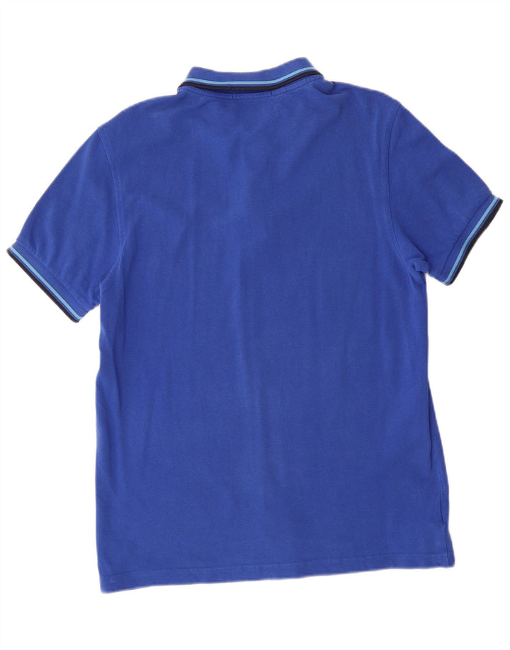 Camisa polo masculina Slim Fit Fred Perry de algodão azul médio