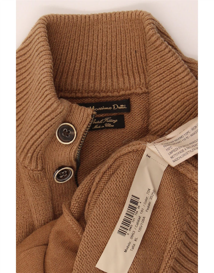 MASSIMO DUTTI Boys Cardigan Sweater 15-16 Years XL Brown Cotton Vintage Massimo Dutti and Second-Hand Massimo Dutti from Messina Hembry 