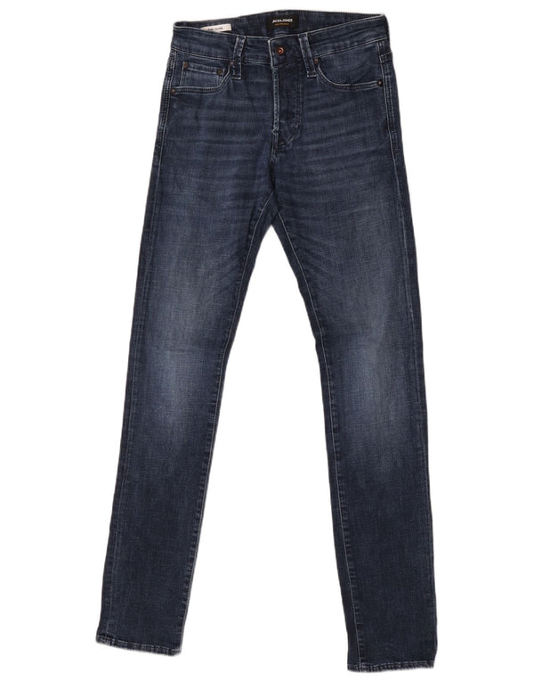 Jack & Jones Masculino GLENN Slim Jeans W27 L32 Azul Marinho Algodão