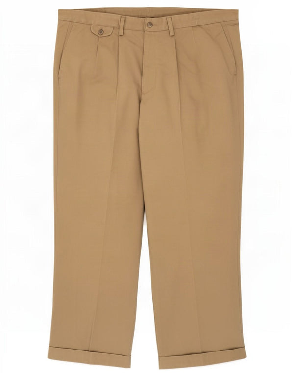 Calças Dockers masculinas retas Chino W44 L30 algodão bege