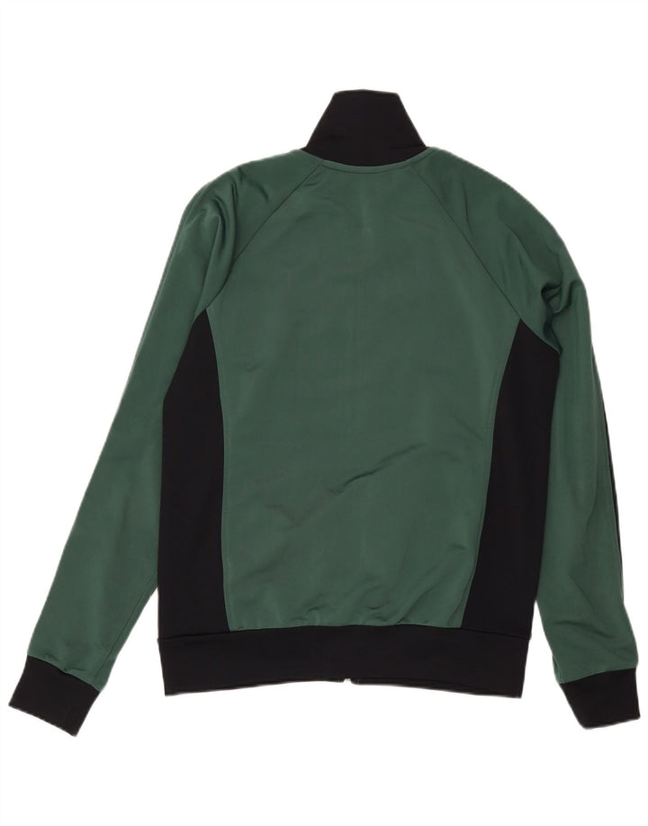 Converse Womens Graphic Tracksuit Top Jacket UK 14 Medium Green Colourblock