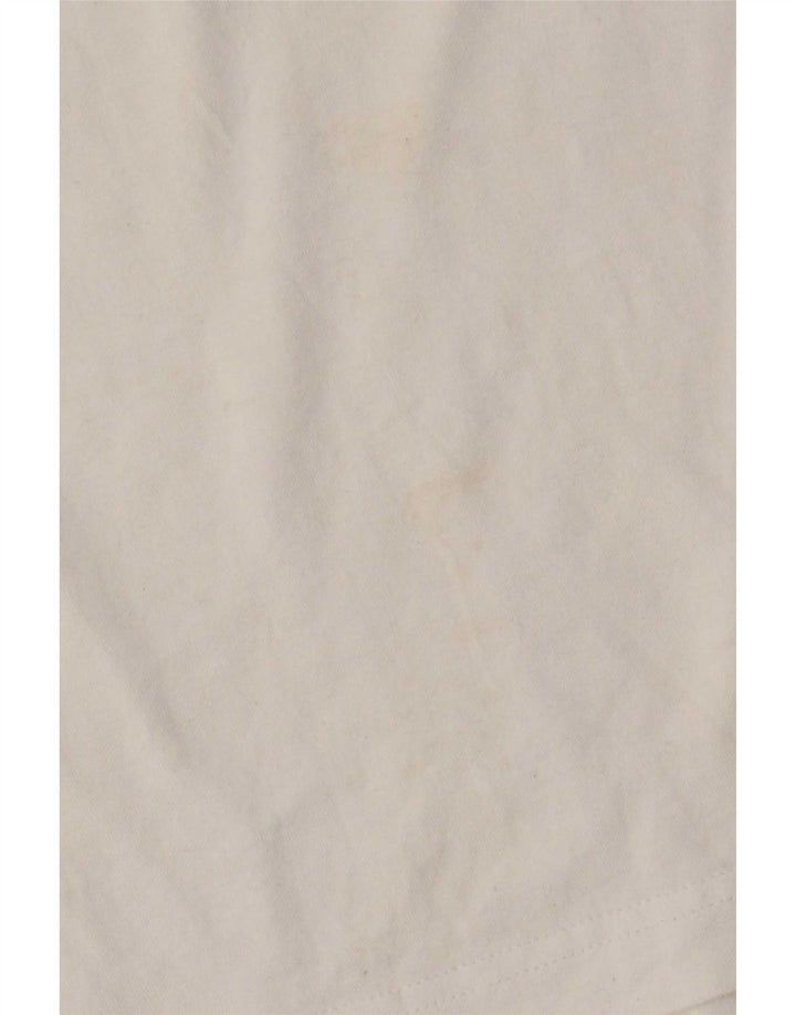 Adidas Mens Graphic T-Shirt Top Médio Algodão Branco