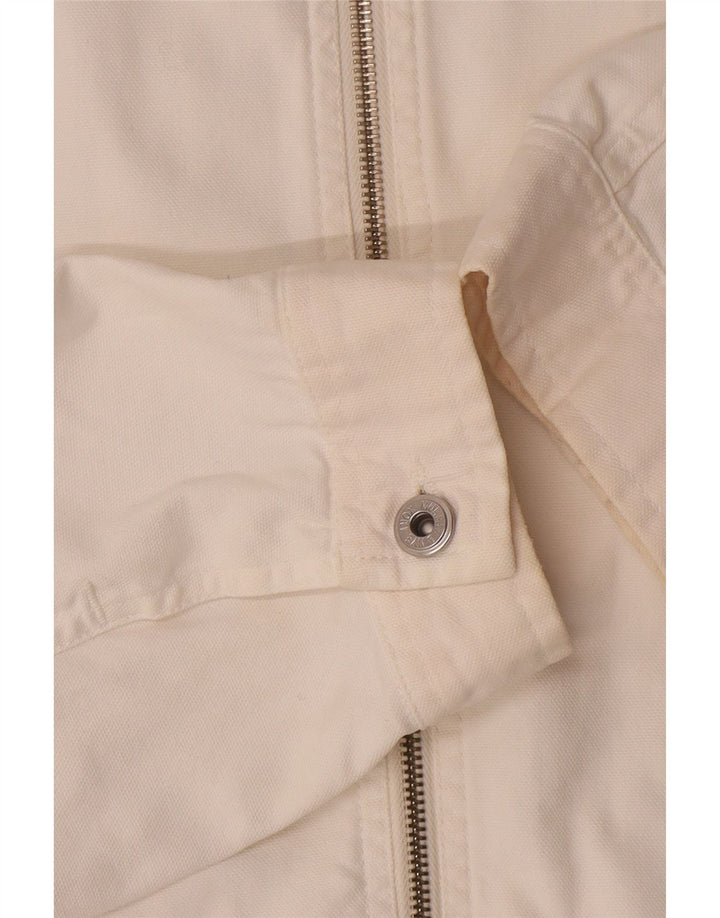 Jaqueta bomber masculina MURPHY & NYE Reino Unido 40 grande algodão branco
