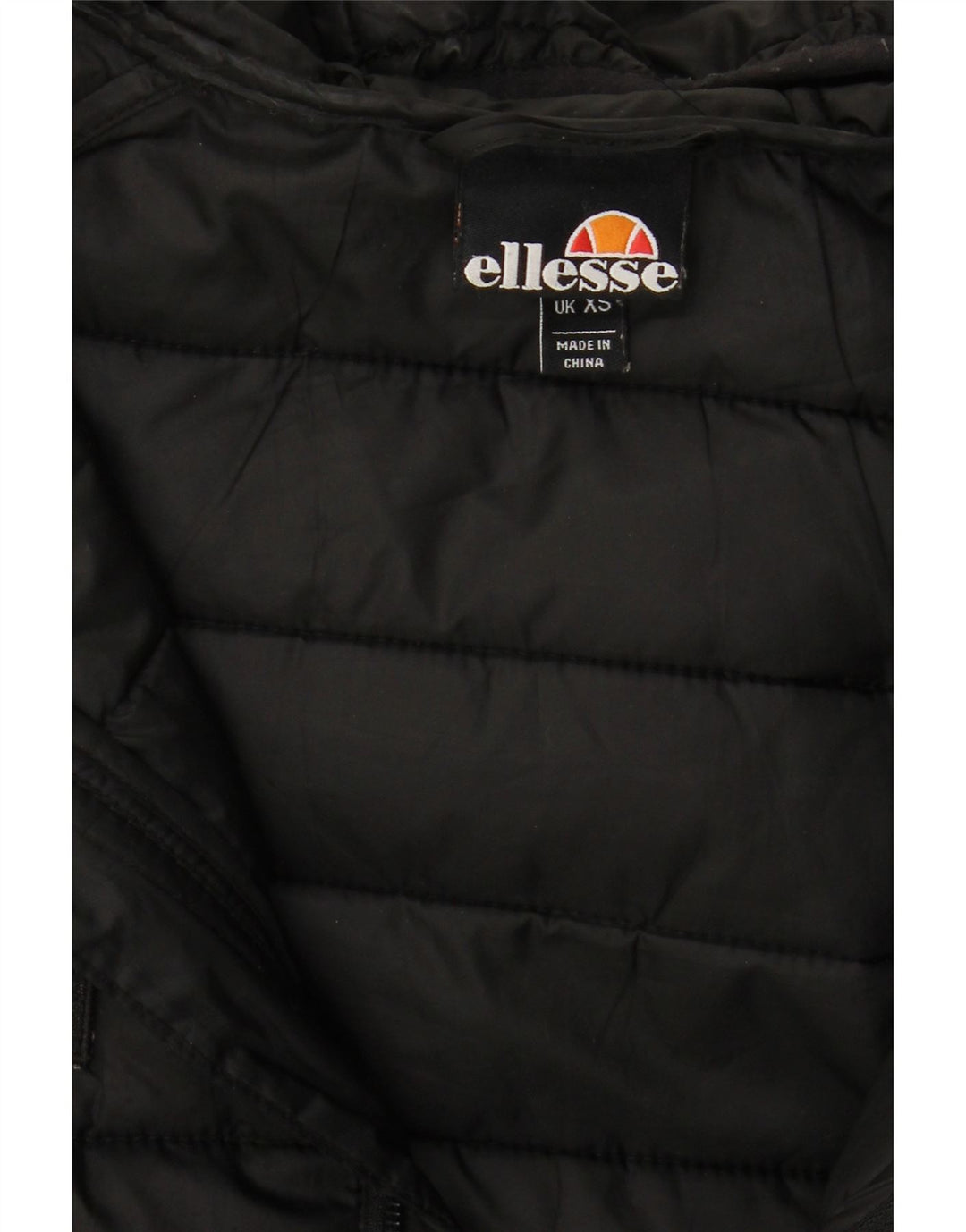 Jaqueta masculina acolchoada com capuz ELLESSE UK 34 XS poliéster preto